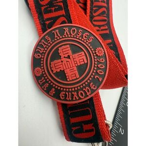 Guns N Roses 2006 UK Europe Tour Lanyard Red Black Chinese Democracy Rock Band